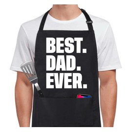 Xornis Funny Apron for Men 100% Cotton Dad Apron Adjustable Bib Aprons with 2 Pockets Funny Gifts Grilling Grill Kitchen Cooking BBQ Black