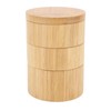Home 3 Tier Bamboo Wood Container 3 Tier Seasoning Container