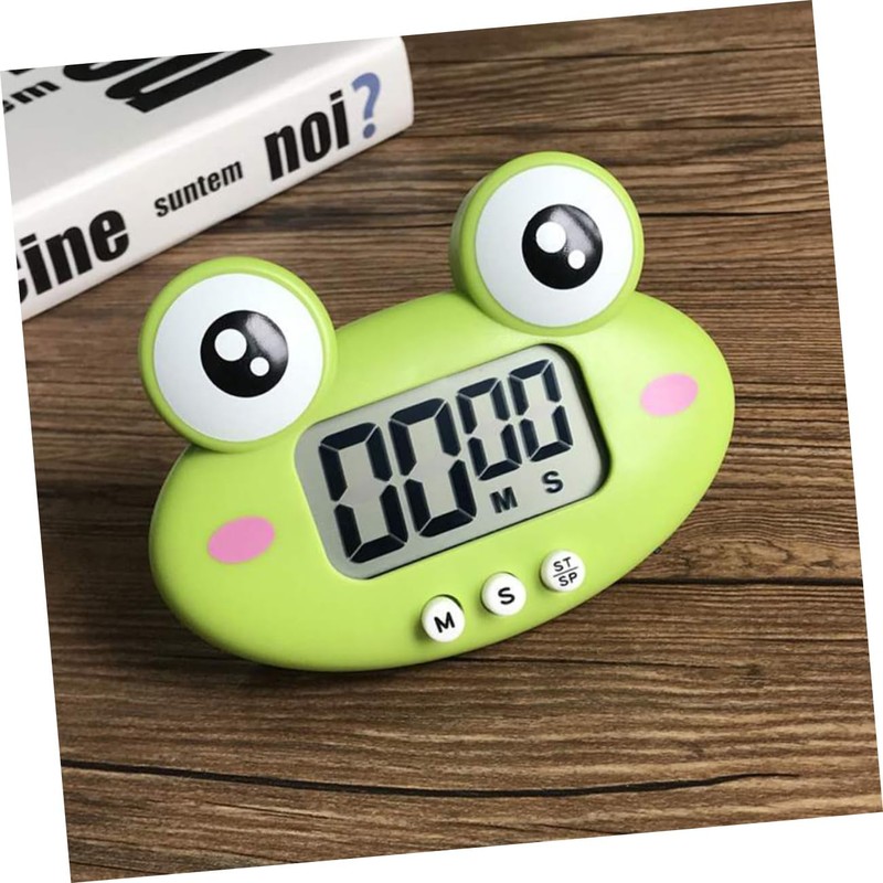 ULTECHNOVO Cute Green Frog Electronic Timer Kitchen Countdown Clock for