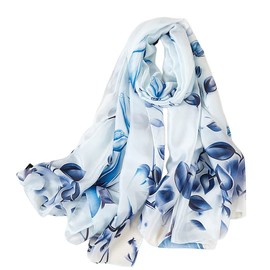 FAIRYGATE Silk Scarf Women's Long Scarf for Women High-Quality Silk Scarf Neckerchief Stole Large Scarf Women's Elegant 79, 79006