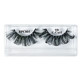 BlackPink C-Curl 5D Silk Permed Lash Extra Curl & Volume Fluffy Reusable Light Weight Natural False Lashes Fake Eye Lash (BPC005)