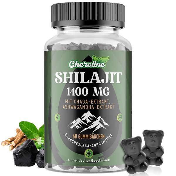 3-in-1 Himalaya Shilajit Gummies 1400 mg Per Serving, with Chaga