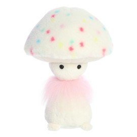 Aurora® Vibrant Fungi Friends™ Vanilla Cupcake Stuffed Animal - Unique Design - Loveable Companions - White 9 Inches
