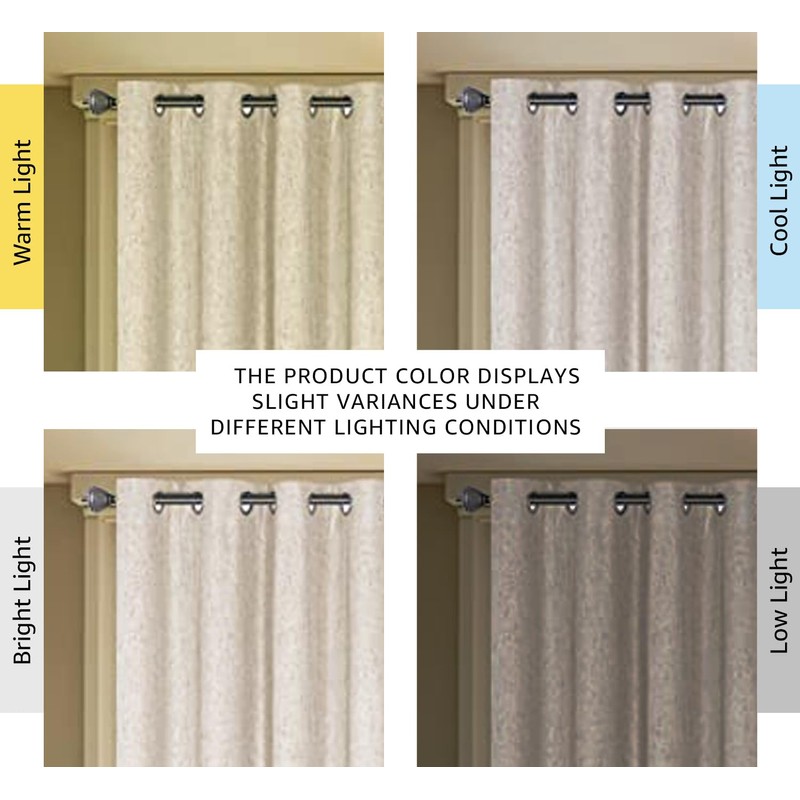 H.VERSAILTEX Linen Blackout Curtain Durable Thick Textured Linen Look 100%