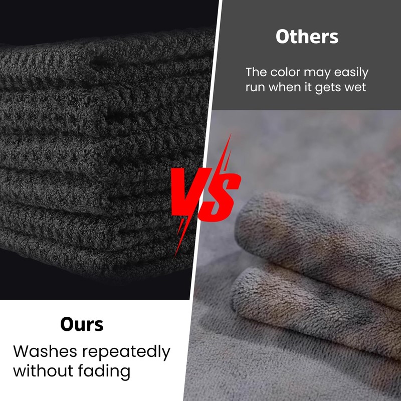 6 Pack Microfibre Drying Towels, Super Absorbent and Washable Waffle