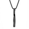 Yooping Men's Surgical Stainless Steel Silver Simple Stick Pendant Necklace,