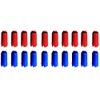 10 Pairs of Construction Plugs 1/2 Inch Blue/Red Plastic Thread