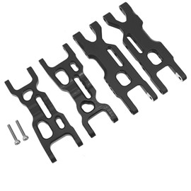 Vgoohobby Metal Front & Rear Suspension Arms A-Arms Set Compatible with Losi 1/18 Mini-T 2.0 2WD Stadium RC Truck Hop-Up Parts (Black)