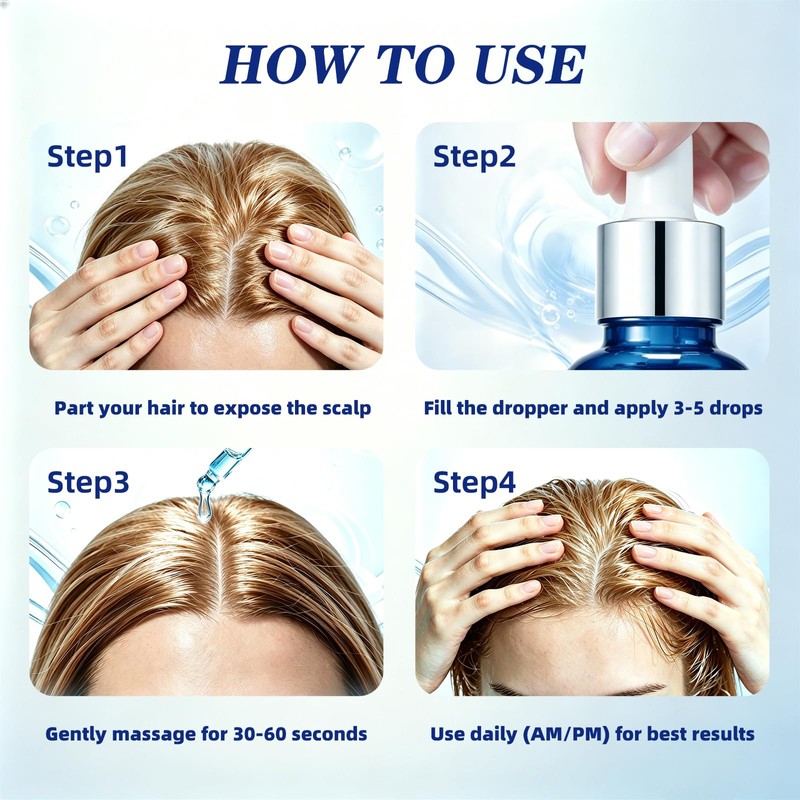 GHK-Cu Peptide Hair Growth Serum, 10% Copper Peptides Scalp Serum