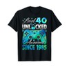 Level 40 Unlocked Awesome Since 1985 40th Birthday Gamer T-Shirt