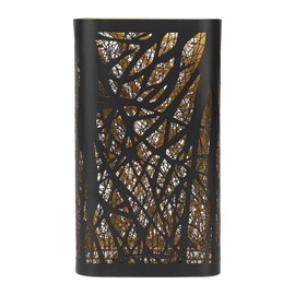 Glomora Tree Shadow Lamp Shade - Hollow Metal Lampshade for Table and Floor Lights, Black