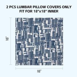 BUPPLEE Outdoor Throw Pillows Waterproof Covers 2 Pack 18×18 Inch, Decorative Toss Pillows Covers, Rain-Proof, Fade Resistant for Patio Furniture, Sofa, Couch, Garden