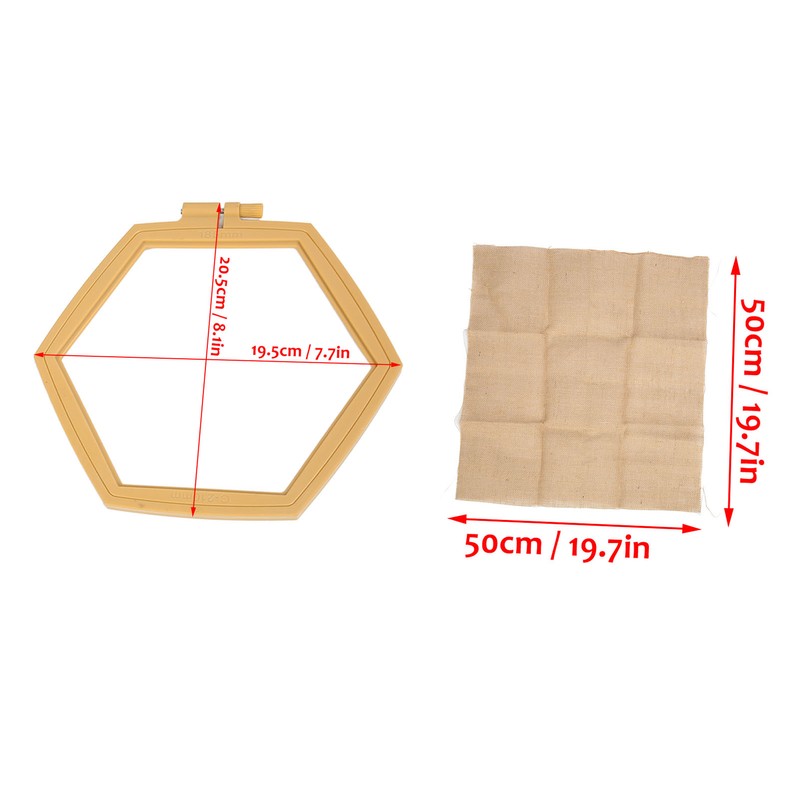 Punch Needle Kit Hex Hoop Glossy Frame Easy Operation Safe