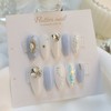 Syrup Sky Christon handmade nail tips - Short Oval /