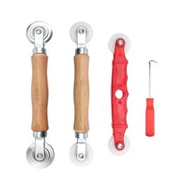 LNSYSNS Hand Spline Roller, Spline Roller with Wooden Handle, Fly Screen Hook, for Installation of Fly Screens, Mosquito Nets, Windows and Door Seals