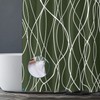 M&W DAS DESIGN Polyester Fabric Shower Curtain with Lines, Anti-Mould,