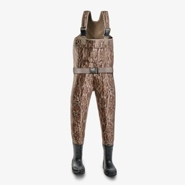 Gator Waders Youth Neoprene Waders| Fishing Offroading Hunting All-Terrain Comfortable Chest Waders for Kids with Rubber Boots, Mossy Oak Bottomland, Size 8/9