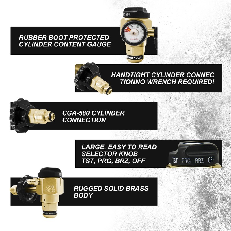 SWIPROY VN-650 Flowmeter Nitrogen Purging Regulator