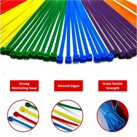 Kable Kontrol Fluorescent Blue Zip Ties 4 Inch 100 Pcs, 18 Lbs Tensile Strength, Self-locking Nylon Colored Cable Ties Wire Wraps for Indoor or Outdoor Use…