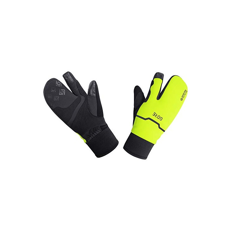 GOREWEAR GORE-TEX INFINIUM™ Thermo Split Gloves, Black/Neon Yellow, 6