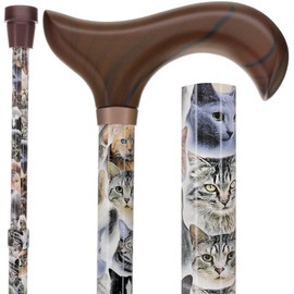 Walking Sticks for Men and Women - Stylish Designer Fashionable Adjustable Derby Canes - Lightweight Aluminum Cool Walking Sticks with HD Patterns