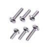 Possbay Motorcycle Fairing Bolt Kit, Stainless Steel + Plastic, Silver