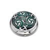 GaelSong Enameled Metallic Pill Box Plastic-Lined Compartment 1.5" Diameter Birthday