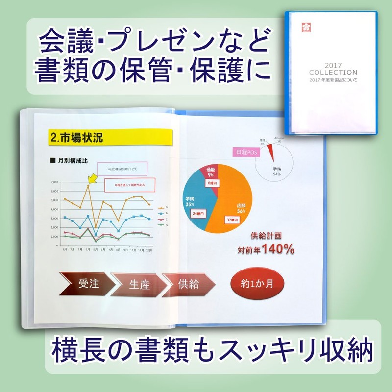 Sakura Crepas OFT-10P#43 Clear File, A4 Thin, 10 Pockets (5