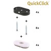 Wagner QuickClick® Felt Gliders, Furniture Gliders, Chair Gliders, Set of