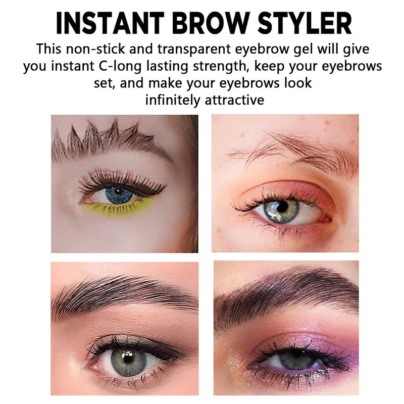 Smudge-Proof Clear Eyebrow Gel for Natural Brows - Long-Lasting Styling
