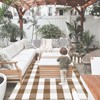 Fall Outdoor Rug Brown and White Buffalo Plaid Rug Cotton