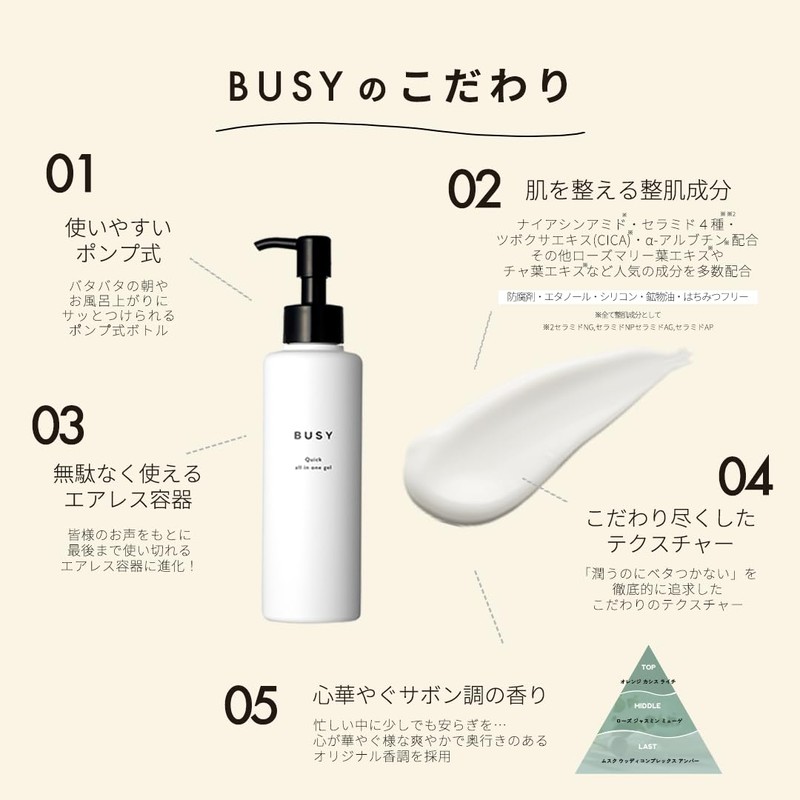 BUSY Busy Quick All-in-One Gel, Skin Care, Basic Cosmetics, Morning