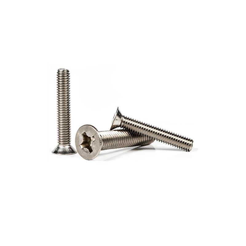 M5 (5mm x 20mm) Phillips Countersunk Machine Screws Flat Head