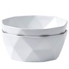 Set Of 2 Premium Ceramic Geometric Large Salad Serving Bowls