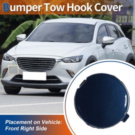 ACROPIX Front Right Passenger Side Car Bumper Tow Hook Cover Tow Cover Cap Eternal Blue Fit for Mazda CX-3 2016-2021 No.D10J50A11A - Pack of 1