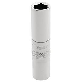 Draper 32675 1/4 Inch Square Drive Hi-Torq 6 Point Metric Deep Socket, 8mm