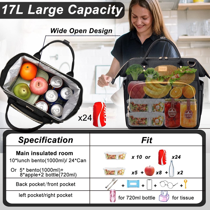 Weitars Lunch Bag for Women Cute Lunch Bag For Work,Insulated