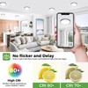 zemty 4Pack LED Ceiling Light Fixture 6.5 Inch, 12W 1200lm