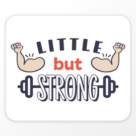 Fabulous Mauspad Little But Strong Dumbbells Muscle Workout (Maße 24 x 20 cm), Weiß