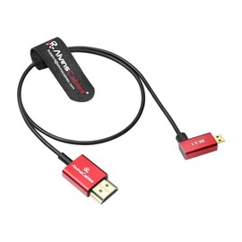 Alvin's Cables 8K 2.1 Micro HDMI Right Angle to HDMI Ultra-Thin Cable for Atomos Ninja V, 8K@60Hz 4K@120Hz High-Speed HDMI Cable for Sony A7RIII A7II A7M3, for Canon R5 M6, 45cm|18in