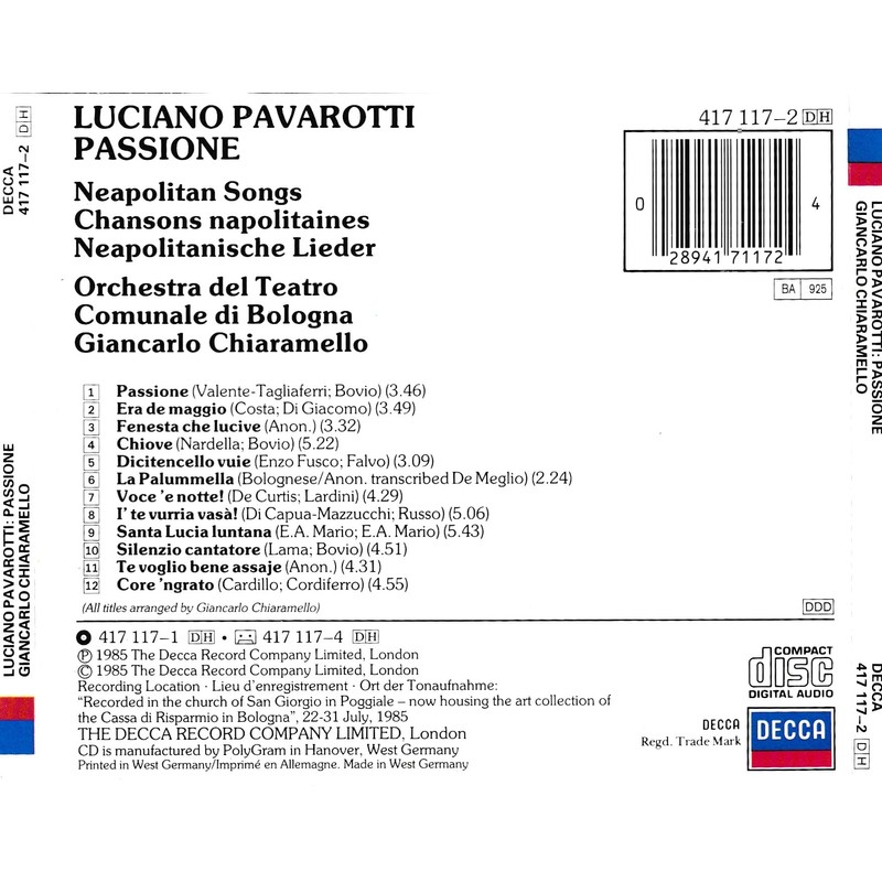 Passione und andere neapolitanische Lieder