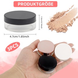 Pack of 3 10 ml Small Ointment Jars, Cream Jars for Filling with Lid, Plastic, Reusable Cream Container, Leak-Proof Cosmetic Container, for Cream, Cosmetics, Travel (White, Black, Pink)