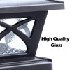 SIEDiNLAR Solar Post Cap Lights Outdoor Glass 2 Modes 8