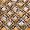 Hominter Vintage Framed Glass Mosaic Baroque Style Decorative Tile Window