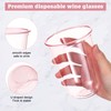 Ziliny 50 Pcs 16oz Disposable Stemless Glasses Crystal Plastic Wine
