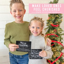 Hadley Designs Black & White Chalk Folded Christmas Cards