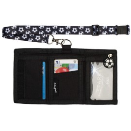 Fringoo - Wallet for Boys | Wallet for Boys Coin Purse | Wallet with Zip Pocket - Football Black