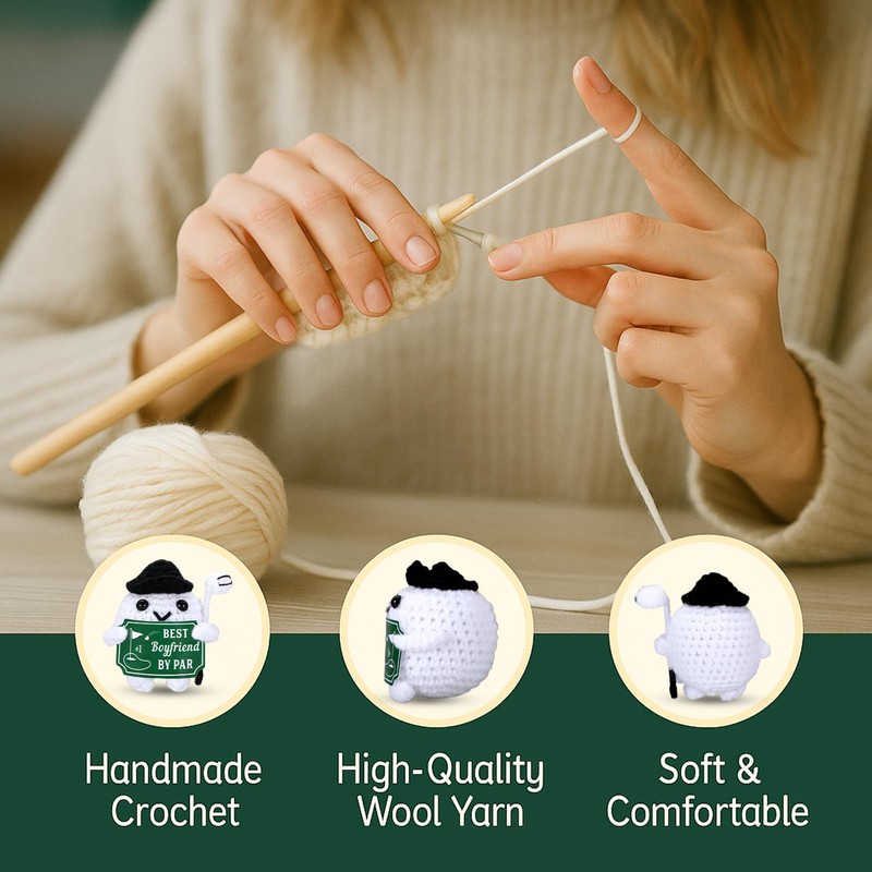 Golf Gifts for Boyfriend Crochet Golf Ball for Him Men