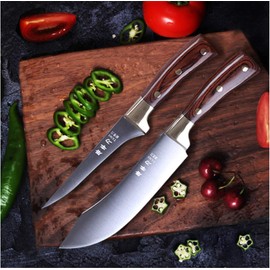 LIUZHANGYU Chef/Butcher Fish Knife Set, High Carbon Steel Hand Forged Boning Carving Knife For Kitchen,Camping,BBQ