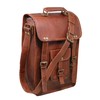 15" Leather Messenger Bag Laptop Case Office Briefcase Gift For